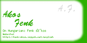 akos fenk business card